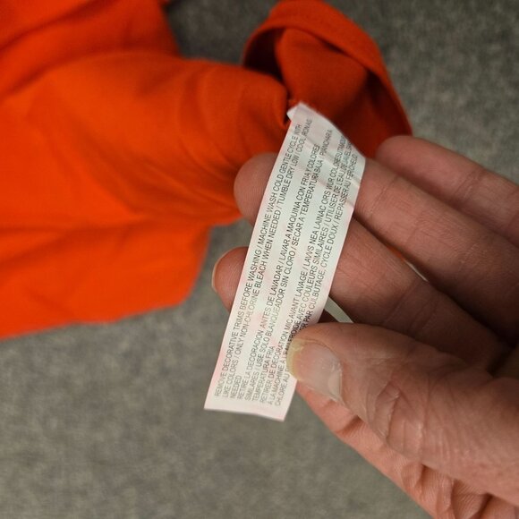 New with Flaw Eloquii Womens Red Asymmetrical Ruffle Belted Dress Size 16 - Picture 9 of 9